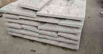 辽宁芝麻白蘑菇石，自然面