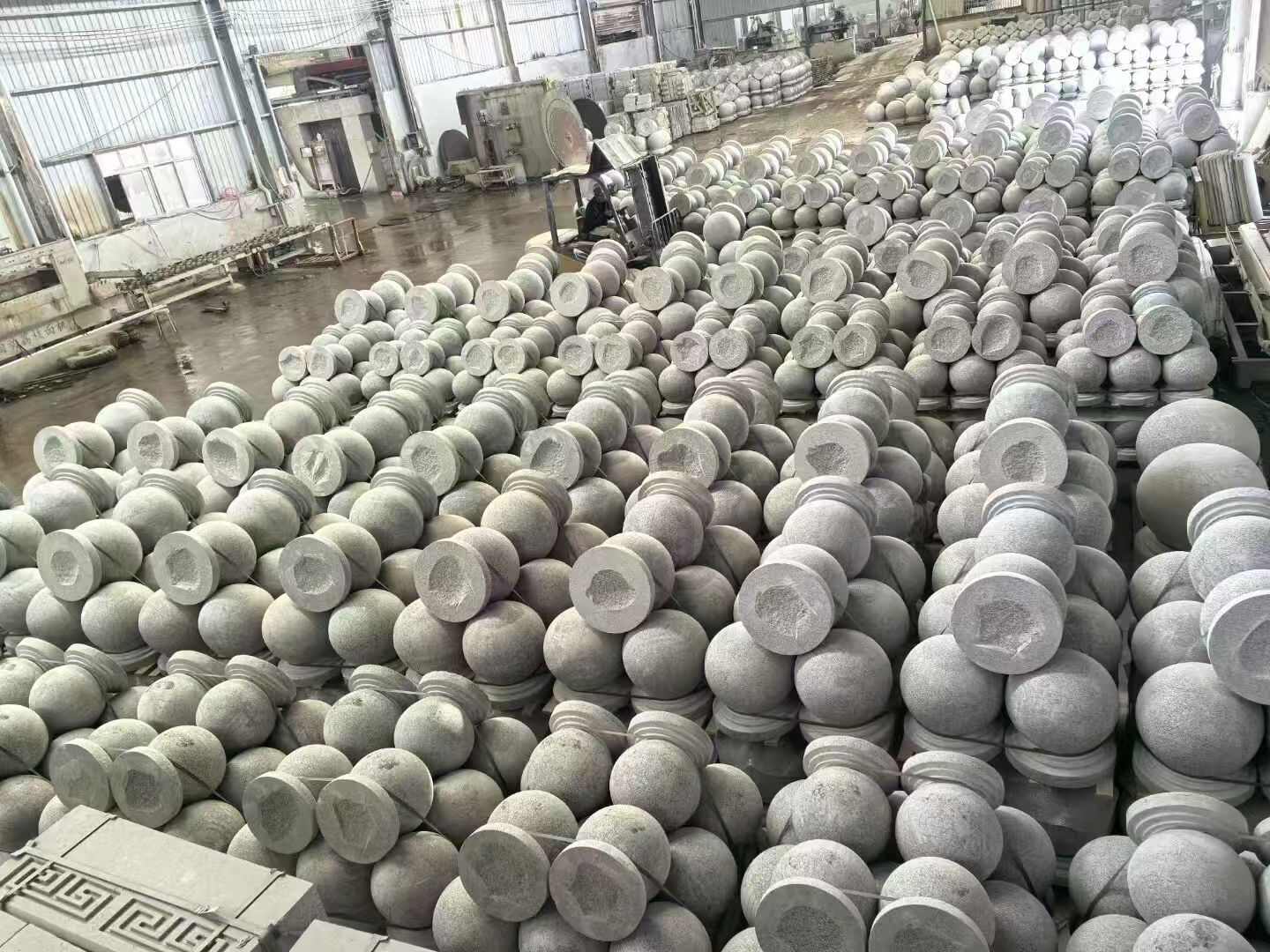 辽宁芝麻白圆球 石球 挡车球